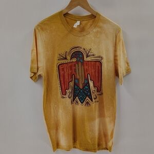 L&B Life On Bella Canvas FREEBIRD Cactus Graphic Tee Size Large Yellow Gold